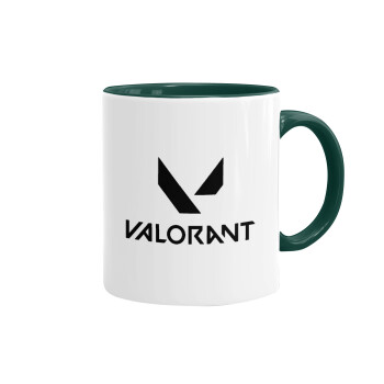 Valorant, Κούπα χρωματιστή πράσινη, κεραμική, 330ml