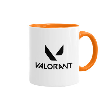 Valorant, Mug colored orange, ceramic, 330ml