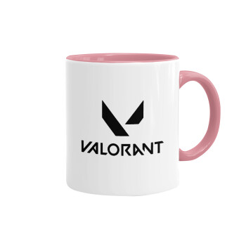 Valorant, Mug colored pink, ceramic, 330ml