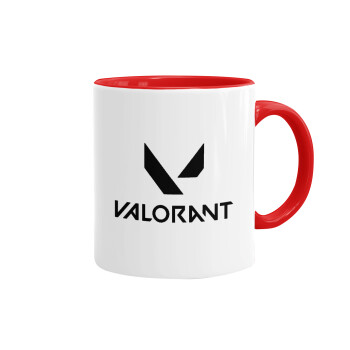 Valorant, Κούπα χρωματιστή κόκκινη, κεραμική, 330ml