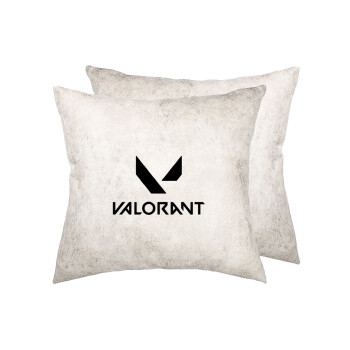 Valorant, Μαξιλάρι καναπέ Δερματίνη Γκρι 40x40cm με γέμισμα