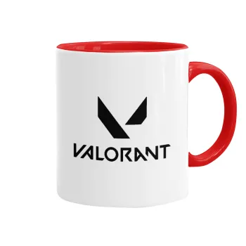 Valorant, Mug colored red, ceramic, 330ml