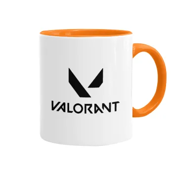 Valorant, Mug colored orange, ceramic, 330ml