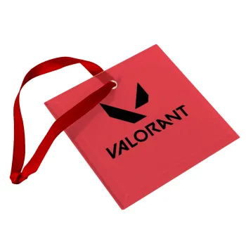 Valorant, Christmas ornament, glass square ornament 9x9cm