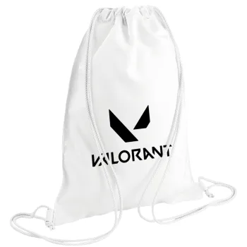 Valorant, Backpack pouch GYMBAG white (28x40cm)