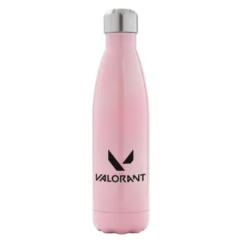 Valorant, Metal mug thermos Pink Iridiscent (Stainless steel), double wall, 500ml