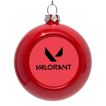 Valorant, Red Christmas tree ornament bauble 8cm
