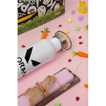 Valorant, Easter Set, SS Metallic water bottle (620ml, stainless steel) & scented flat Easter candle (30cm) (PINK)