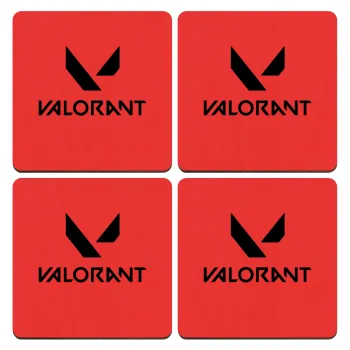Valorant, ΣΕΤ x4 Σουβέρ ξύλινα τετράγωνα plywood (9cm)