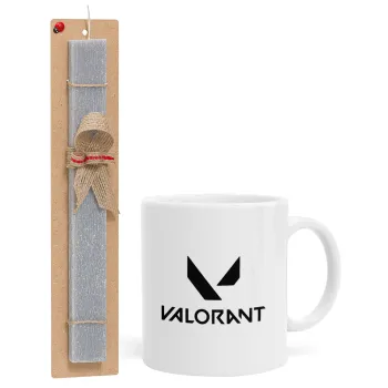 Valorant, Easter Set, Ceramic Cup (330ml) & Easter aromatic flat candle (30cm) (GRAY)