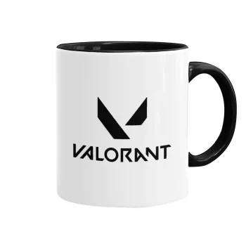 Valorant, Κούπα χρωματιστή μαύρη, κεραμική, 330ml