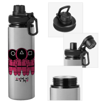 The squid game, Metallic water bottle with safety cap, 850ml aluminum