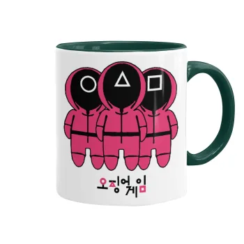The squid game, Mug colored green, ceramic, 330ml