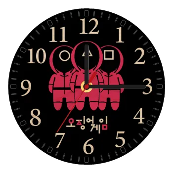 The squid game, Ρολόι τοίχου ξύλινο plywood (20cm)