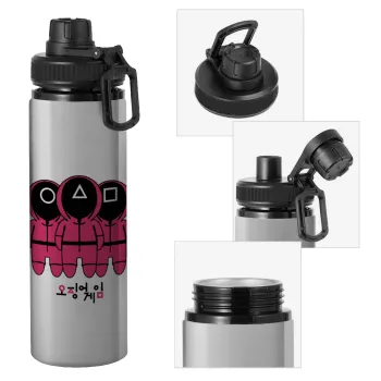The squid game, Metallic water bottle with safety cap, 850ml aluminum