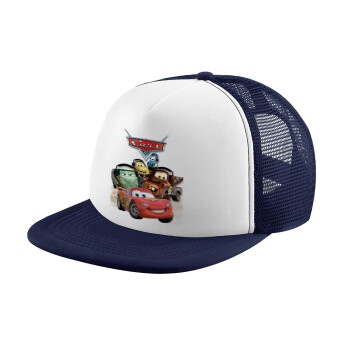 Αυτοκίνητα, Καπέλο Ενηλίκων Soft Trucker με Δίχτυ Dark Blue/White (POLYESTER, ΕΝΗΛΙΚΩΝ, UNISEX, ONE SIZE)