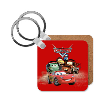 Αυτοκίνητα, Μπρελόκ Ξύλινο τετράγωνο MDF