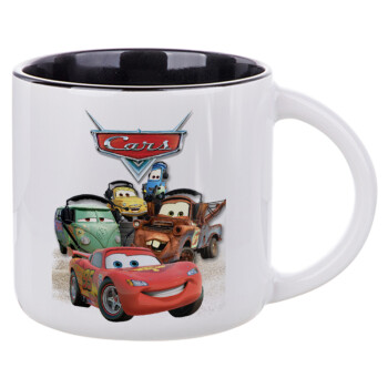 Αυτοκίνητα, Κούπα κεραμική 400ml Λευκή/Μαύρη