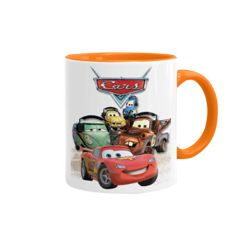 Αυτοκίνητα, Mug colored orange, ceramic, 330ml