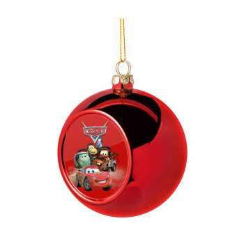 Αυτοκίνητα, Χριστουγεννιάτικη μπάλα δένδρου Κόκκινη 8cm