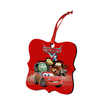 Αυτοκίνητα, Στολίδι Χριστουγεννιάτικο στολίδι polygon ξύλινο 7.5cm