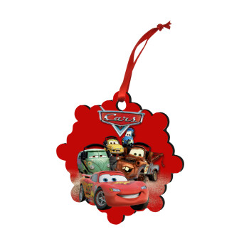 Αυτοκίνητα, Christmas ornament snowflake wooden 7.5cm