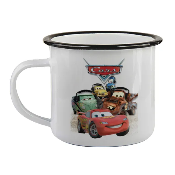 Αυτοκίνητα — Enamel mug with black rim, 360ml