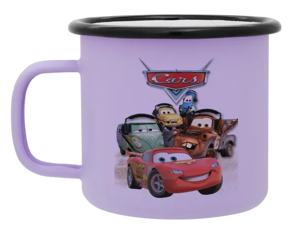 Αυτοκίνητα — Metal enamel mug, matte light pastel purple, 360ml