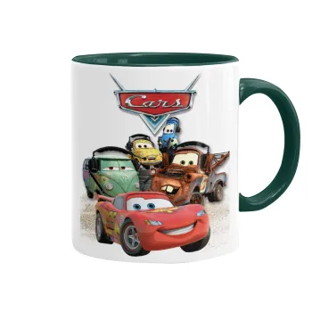 Αυτοκίνητα, Κούπα χρωματιστή πράσινη, κεραμική, 330ml