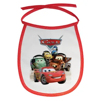 Αυτοκίνητα, Σαλιάρα μωρού αλέκιαστη με κορδόνι Κόκκινη