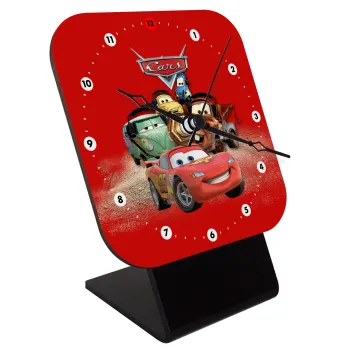 Αυτοκίνητα, Επιτραπέζιο ρολόι ξύλινο με δείκτες (10cm)