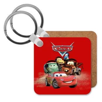 Αυτοκίνητα, Μπρελόκ Ξύλινο τετράγωνο MDF