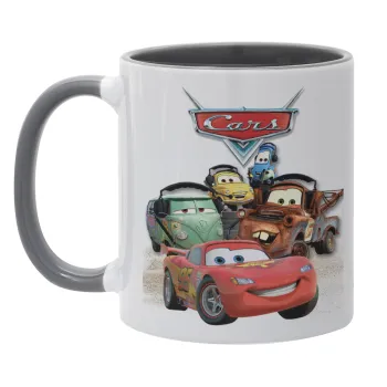 Αυτοκίνητα, Κούπα χρωματιστή γκρι, κεραμική, 330ml