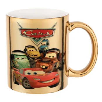 Αυτοκίνητα, Mug ceramic, gold mirror, 330ml