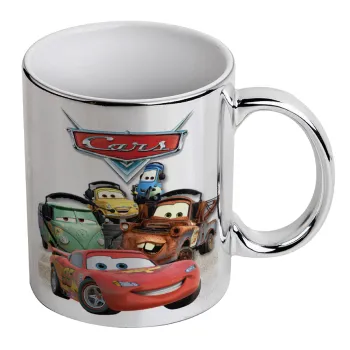 Αυτοκίνητα, Mug ceramic, silver mirror, 330ml