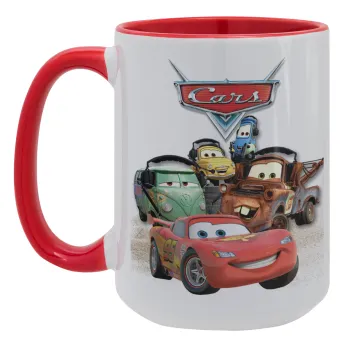 Αυτοκίνητα, Κούπα Mega 15oz, κεραμική Κόκκινη, 450ml