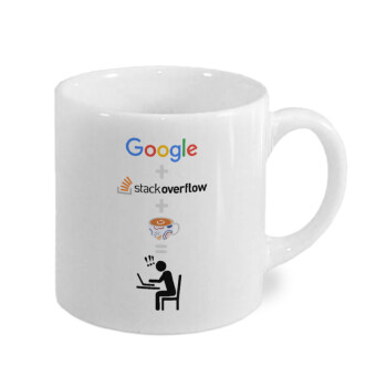 Google + Stack overflow + Coffee, Κουπάκι κεραμικό, για espresso 150ml