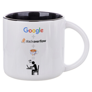 Google + Stack overflow + Coffee, Κούπα 400ml