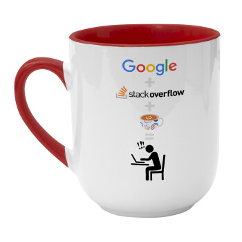 Google + Stack overflow + Coffee, Κούπα κεραμική tapered 260ml