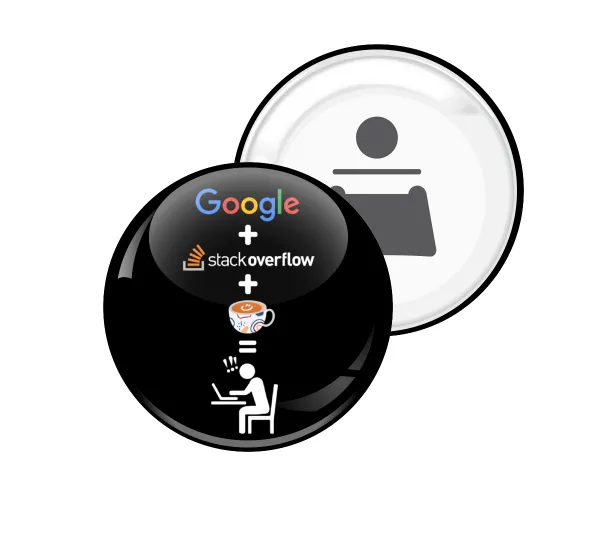 Google + Stack overflow + Coffee — Μαγνητάκι & Ανοιχτήρι (5.9cm)