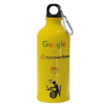 Google + Stack overflow + Coffee, Water bottle 600ml