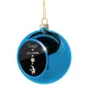Blue Christmas tree ball ornament 8cm