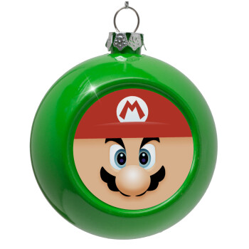 Super mario flat, Green Christmas tree ornament bauble 8cm