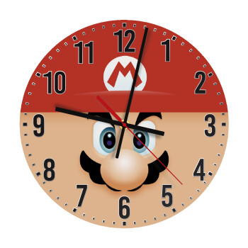 Super mario flat, Ρολόι τοίχου ξύλινο (30cm)