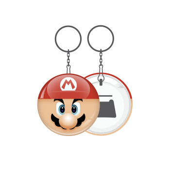 Super mario flat, Μπρελόκ μεταλλικό 5cm με ανοιχτήρι