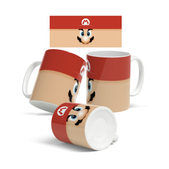 Super mario flat, Ceramic coffee mug, 330ml (1pcs)
