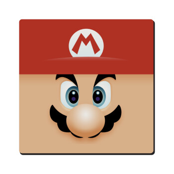 Super mario flat, Τετράγωνο μαγνητάκι ξύλινο 6x6cm