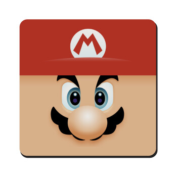 Super mario flat, Τετράγωνο μαγνητάκι ξύλινο 9x9cm