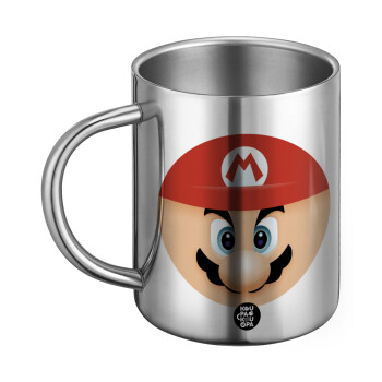 Super mario flat, Ανοξείδωτη Μεταλλική Κούπα 450ml - Διπλού Τοιχώματος