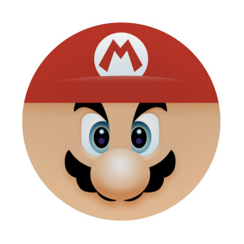 Super mario flat, Mousepad Round 20cm